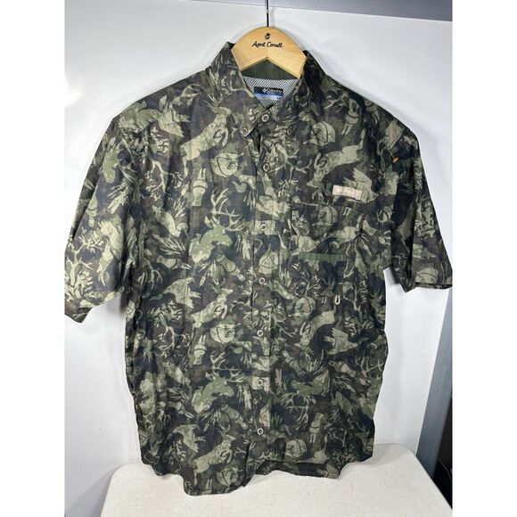 Columbia Performance Hunting Gear.￼ button-Down, Short Sleeve Shirt, M/M - Picture 1 of 5